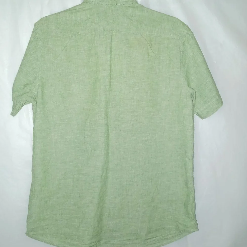 BANANA REPUBLIC MEN'S SHORT SLEEVE BUTTON DOWN SHIRT